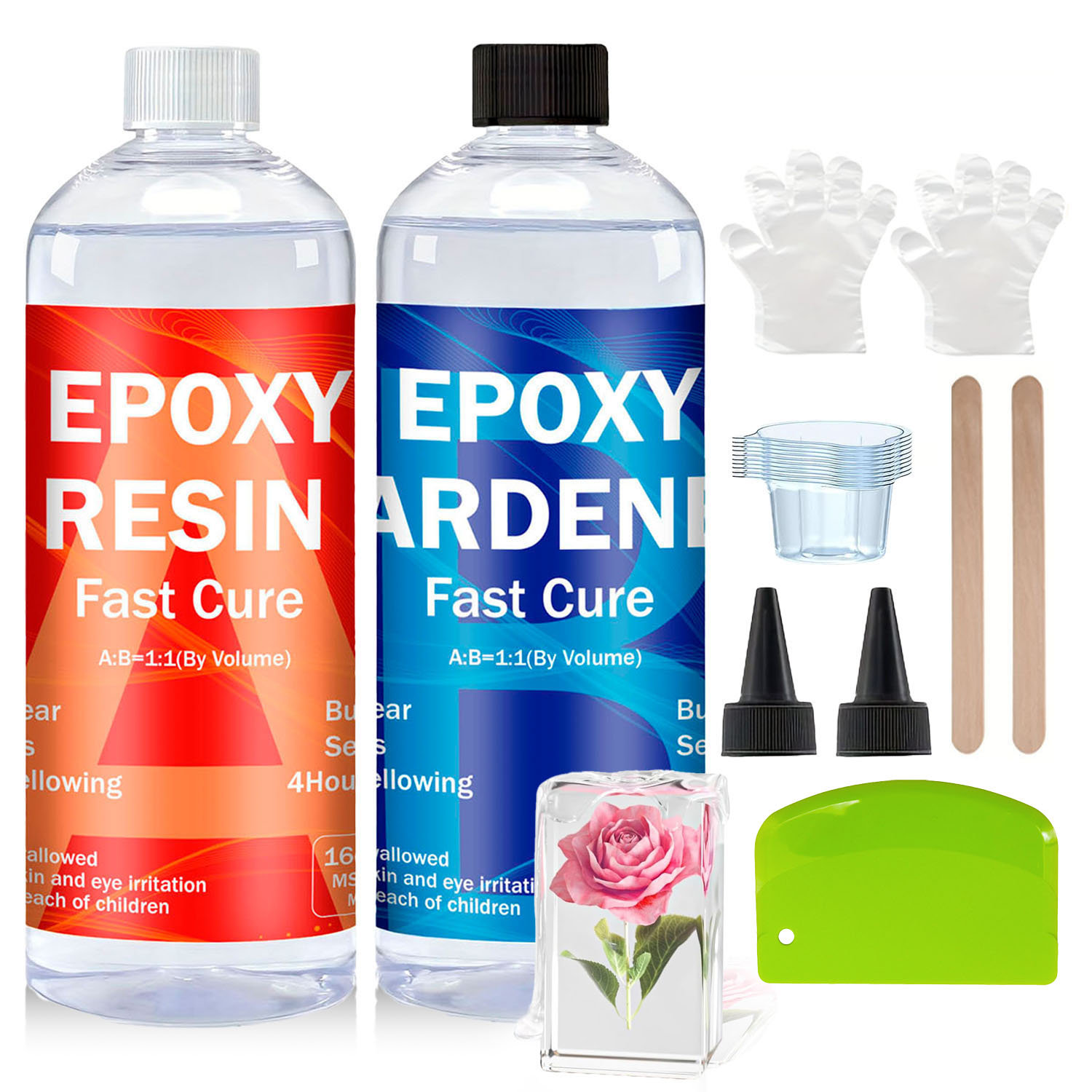 Resin Kit Cast - Kit di Resina Epossidica Trasparente 8oz/16oz/32oz