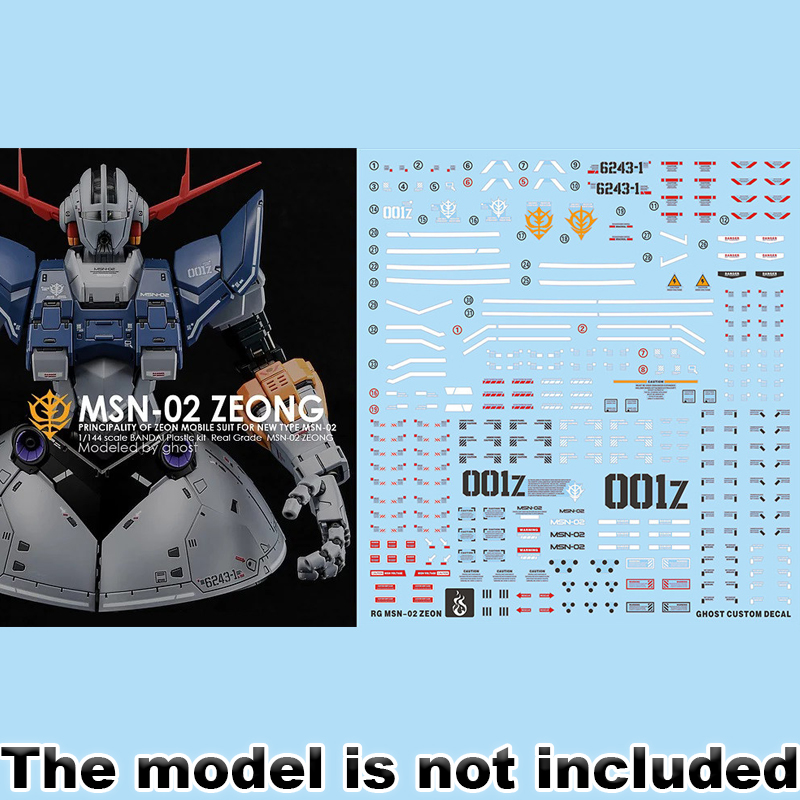 Model Kit Water Decal - Decalcomanie per Modellini RG 1/144 MSN-02