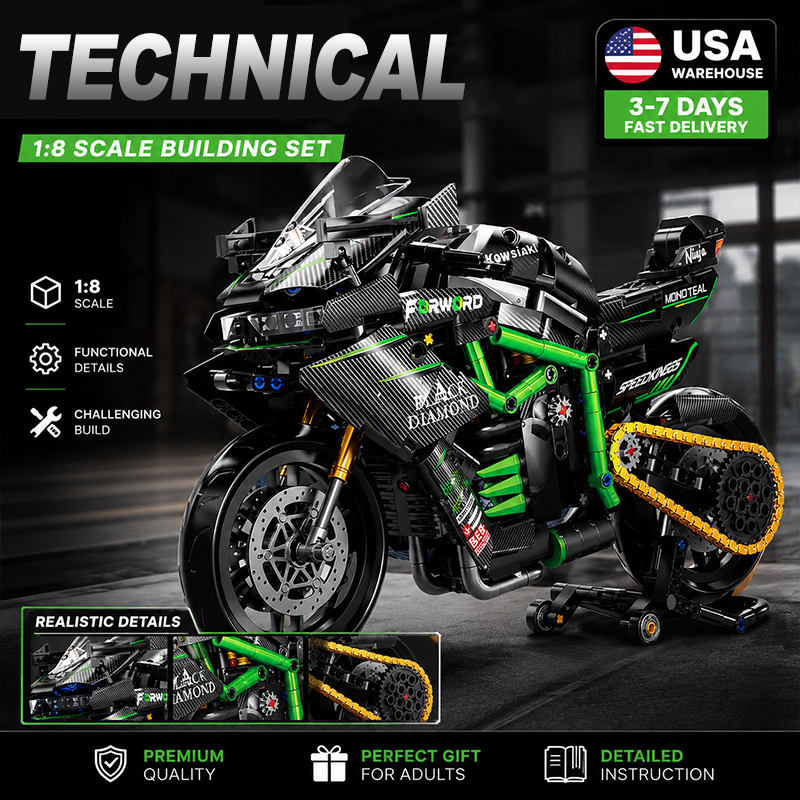 Model Kit Motor Nuclear - Nuovo Kit di Costruzione MOC Moto