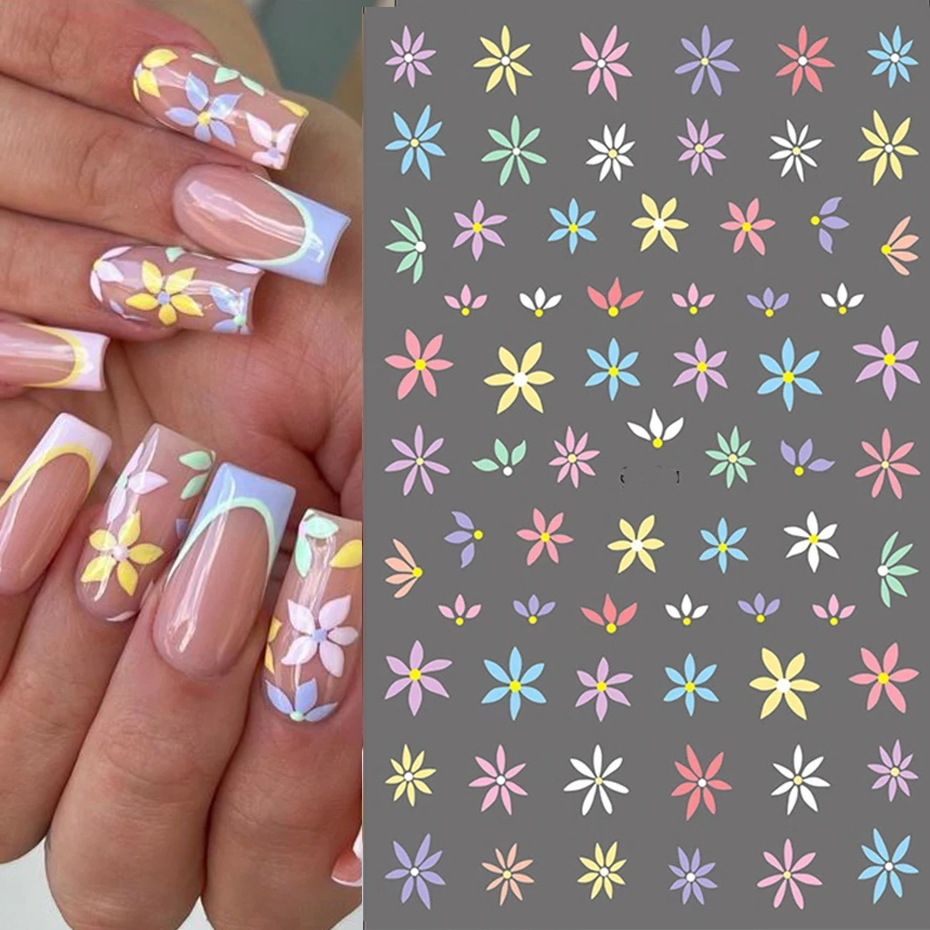 Waterslide Decal Paper - Adesivi per unghie 3D con fiori