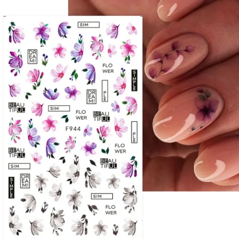 Adesivi per unghie 3D con fior - Waterslide Decal Paper recensione e prezzo