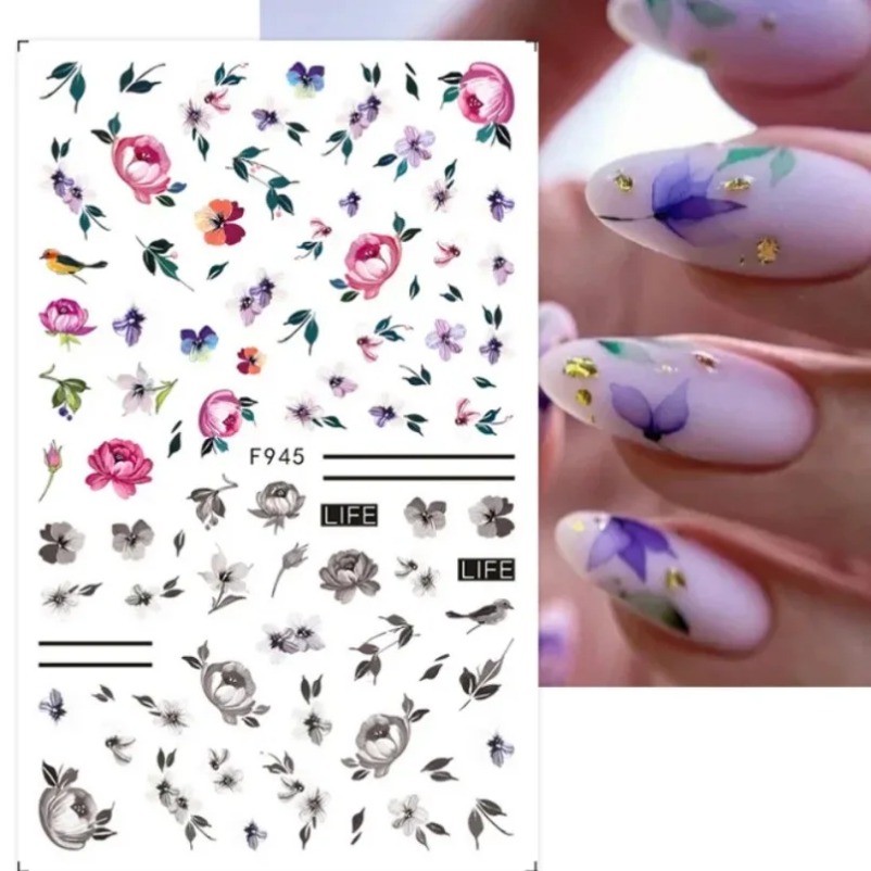 Adesivi per unghie 3D con fior - Waterslide Decal Paper recensione e prezzo